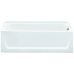 STERLING 71121120-0 Ensemble Bathtub, 55 Gal Capacity, 60 In L, 32 In W, 20 In H, Alcove Installation, Vikrell, White