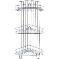 Simple Spaces SS-SC3-29-CH-3L Shower Caddy, 3-Shelf, 11-5/8 In OAW, 23-1/4 In OAH, 8-1/4 In OAD, 10 Lb