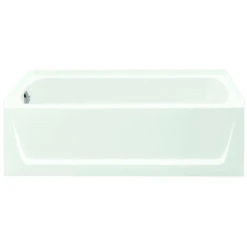 STERLING 71121110-0 Ensemble Bathtub, 55 Gal Capacity, 60 In L, 32 In W, 20 In H, Alcove Installation, Solid Vikrell