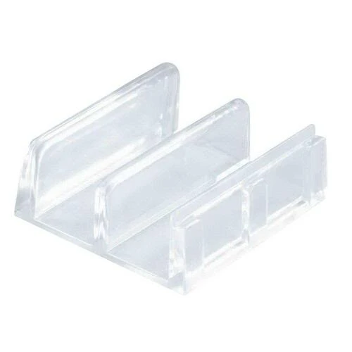 Prime-Line M 6059 Shower Door Bottom Guide, Sliding, Plastic, Clear - Pack Of 2 3 Prime-Line M 6059 Shower Door Bottom Guide, Sliding, Plastic, Clear - Pack Of 2