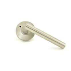 Trimco 10741ST002630R Right Hand Frankfurt Tubular Barn Door Latchset Privacy With Push Button Satin Stainless Steel Finish