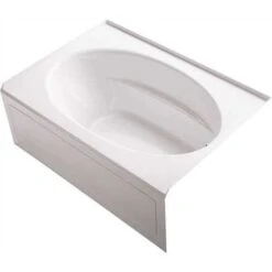 Kohler K-1113-RA-0 Windward 60 In. X 42 In. Acrylic Alcove Bathtub With Integral Apron And Right-Hand Drain In White