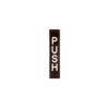 CRL 1445GW Etched Bronze With White Letter "PUSH" Sign -Hardware Furniture 1445GW 9380