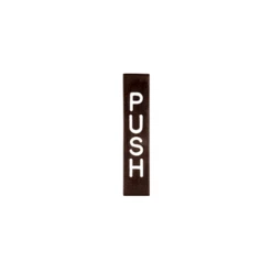 CRL 1445GW Etched Bronze With White Letter "PUSH" Sign
