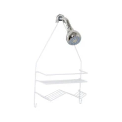 Zenna Home 7518W Shower Caddy 17.75" H X 3.75" W X 10" L White White