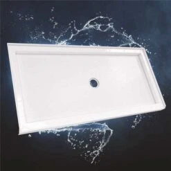 DreamLine DLT-1130600 SlimLine 30 In. D X 60 In. W Single Threshold Shower Base In White
