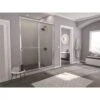 Coastal Shower Doors 1664.70B-A Newport 64 In. To 65.625 In. X 70 In. Framed Sliding Shower Door With Towel Bar In Chrome And Aquatex Glass -Hardware Furniture 205467391 usn