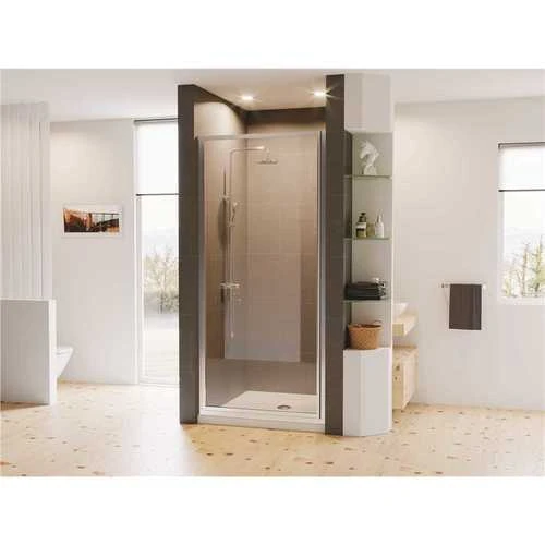 Coastal Shower Doors L28.66B-C Legend 27.625 In. To 28.625 In. X 64 In. Framed Hinged Shower Door In Chrome With Clear Glass 3 Coastal Shower Doors L28.66B-C Legend 27.625 In. To 28.625 In. X 64 In. Framed Hinged Shower Door In Chrome With Clear Glass