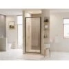 Coastal Shower Doors L24.66O-C Legend 23.625 In. To 24.625 In. X 64 In. Framed Pivot Shower Door In Black Bronze With Clear Glass -Hardware Furniture 205698838 usn