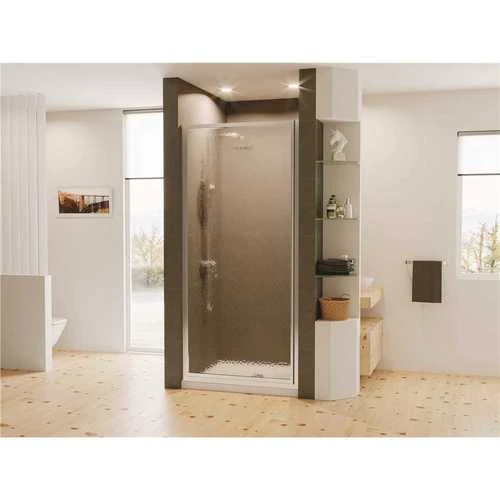Coastal Shower Doors L22.66B-A Legend 21.625 In. To 22.625 In. X 64 In. Framed Hinged Shower Door In Chrome With Obscure Glass 3 Coastal Shower Doors L22.66B-A Legend 21.625 In. To 22.625 In. X 64 In. Framed Hinged Shower Door In Chrome With Obscure Glass