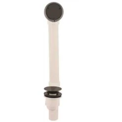 Westbrass D493244CHM-12 Sch. 40 PVC Tub Waste With Tip-Toe Drain And Closing Overflow, Oil Rubbed Bronze
