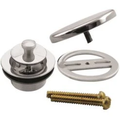 Westbrass D94H-26 Illusionary Overflow With Lift And Turn Bath Drain Trim Only In Polished Chrome