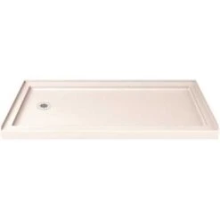 DreamLine DLT-1134601-22 SlimLine 34 In. D X 60 In. W Single Threshold Shower Base In Biscuit With Left Hand Drain