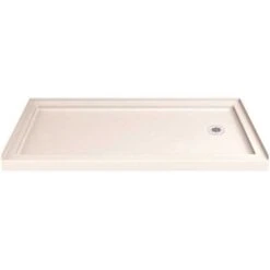 DreamLine DLT-1134602-22 SlimLine 34 In. D X 60 In. W Single Threshold Shower Base In Biscuit With Right Hand Drain