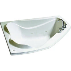 MAAX 102724-091-001 Cocoon 6054 Series Bathtub, 38 To 76 Gal Capacity, 59-3/4 In L, 53-7/8 In W, 21 In H, Acrylic, White