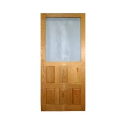 WOOD PRODUCTS MANUFACTURERS 2868RP-B Wood Screen Door, Raised Panel, Charcoal Screen, 32 X 80-In.