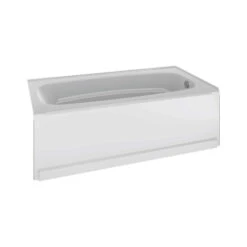 Delta 40034R Classic 400 Series Shower Bathtub, 70 Gal Capacity, 60 In L, 32-1/2 In W, 18 In H, Procrylic Acrylic, White