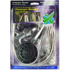 Whedon AFP6C Champagne Massage Hand Shower, 2.5 Gpm, 7-Spray Function, Chrome, 80 In L Hose
