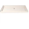 DreamLine DLT-1136600-22 SlimLine 36 In. D X 60 In. W. Single Threshold Shower Base In Biscuit With Center Drain -Hardware Furniture 301462463 usn 1
