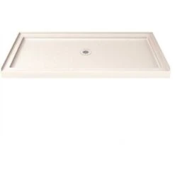 DreamLine DLT-1132540-22 SlimLine 54 In. D X 32 In. W Single Threshold Shower Base In Biscuit With Center Drain