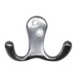 Don Jo 302619 Side By Side Coat Hook Satin Nickel Finish