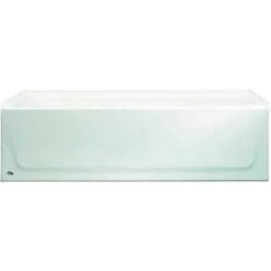 Bootz Industries 011-3672-00 Aloha AFR 60 In. Right Drain Raised Outlet Rectangular Alcove Soaking Bathtub In White