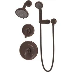 Symmons 5505-SBZ-1.5-TRM Elm 2-Handle 5-Spray Shower Trim With 3-Spray Hand Shower In Seasoned Bronze (Valves Not Included)