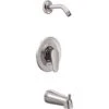 Cleveland Faucet Group T46301NH Edgestone Lever 1-Handle Wall Mount Tub Shower Trim Kit In Chrome Valve And Showerhead Not Included -Hardware Furniture 306635129 usn