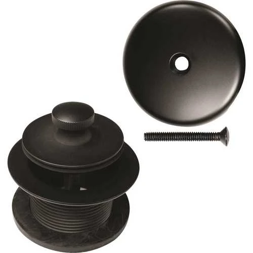 Westbrass D94-62 1-1/2 In. Twist And Close Tub Trim Set With 1-Hole Overflow Faceplate In Matte Black 3 Westbrass D94-62 1-1/2 In. Twist And Close Tub Trim Set With 1-Hole Overflow Faceplate In Matte Black
