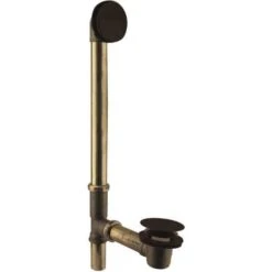 Westbrass 7931817H-62 22 In. Brass Drain Bath Waste And Illusionary Overflow, Matte Black