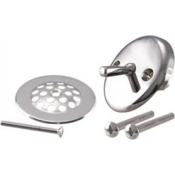 Westbrass D92-26 Beehive Grid Tub Trim Grate With Trip Lever Faceplate In Polished Chrome