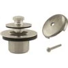 Westbrass D94-07 1-1/2 In. Twist And Close Tub Trim Set With 1-Hole Overflow Faceplate, Satin Nickel