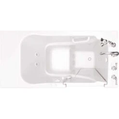 American Standard 3052.509.WRW Gelcoat Value Series 52 In. Rectangular Drop-in Whirlpool Bathtub In White