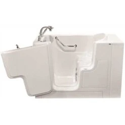 American Standard 3559095 GELCOAT WALK-IN BATH, WHIRLPOOL, LEFT-HAND WITH QUICK DRAIN AND FAUCET, WHITE, 30 IN. X 52 IN