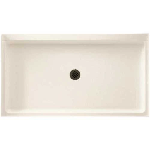 Swan SF03260MD.010 32 In. X 60 In. Solid Surface Single Threshold Center Drain Shower Pan In White 3 Swan SF03260MD.010 32 In. X 60 In. Solid Surface Single Threshold Center Drain Shower Pan In White