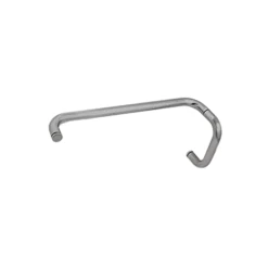 CRL BMNW6X12BN Brushed Nickel 6" Pull Handle And 12" Towel Bar BM Series Combination Without Metal Washers