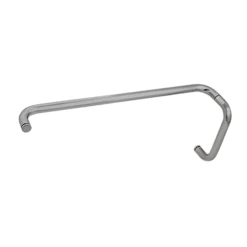 CRL BMNW8X24BN Brushed Nickel 8" Pull Handle And 24" Towel Bar BM Series Combination Without Metal Washers