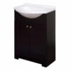 Zenna Home SEC24CH 2-Door Euro Shaker Vanity With Top, Wood, Espresso, Cultured Marble Sink, White Sink -Hardware Furniture 4001996 A.eps High