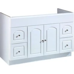 Hardware House 419895 Base Cabinet Aspen Gloss Snow White 48" W X 21" D X 31.5" H Gloss