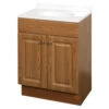 Zenna Home RBC24KK 2-Door Raised Panel Vanity With Top, Wood, Oak, Cultured Marble Sink, White Sink -Hardware Furniture 4008540 A.eps High