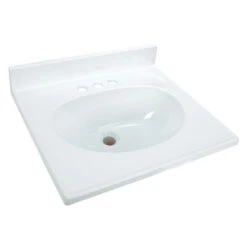 Hardware House 365981 Vanity Top Single White 37" W X 22" D White