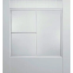 STERLING 5900-59S Shower Door 56-1/4" H X 59-3/8" W Silver Framed Silver