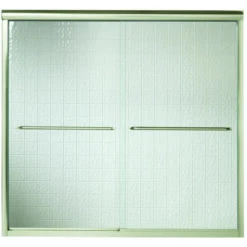 STERLING 5425-59N-G05 Finesse Series Bath Door, Frameless Frame, Aluminum Frame, Clear Glass, Tempered Glass