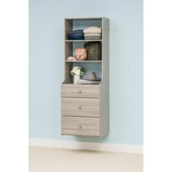 Easy Track RV2072-CG Closet Organizer 72" H X 19" W X 24" L Wood Laminate Gray