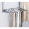 Rubbermaid FG3J0602TITNM Sliding Pant Rack 2.5" H X 19.187" W Plastic Titanium -Hardware Furniture 5033507 A.eps High