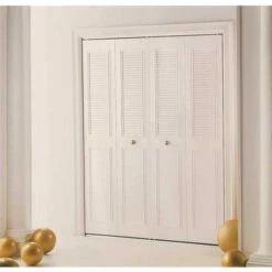 Dunbarton Corporation 5080 4PNL CLASSIC DUNBARTON THE CLASSIC METAL BI-FOLD DOOR, IVORY, 4 PANEL, 60X96 IN