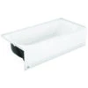 Bootz 011-3365-00/4365 Aloha 011-4365-00 Bathtub, 39 Gal Capacity, 60 In L, 30 In W, 14-1/4 In H, Steel, White, Porcelain-Coated -Hardware Furniture 5456900 1686