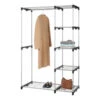 Whitmor 6779-3044 Double Rod Standing Closet 68" H X 45-13/32" W X 19-1/5" L Plastic/Steel Black/Silver 1 Whitmor 6779-3044 Double Rod Standing Closet 68" H X 45-13/32" W X 19-1/5" L Plastic/Steel Black/Silver -Hardware Furniture 5715297 A.eps High