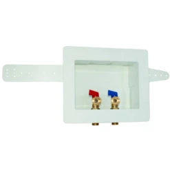 Eastman 60243 Washing Machine Outlet Box, 1/2, 3/4 In Connection, Brass