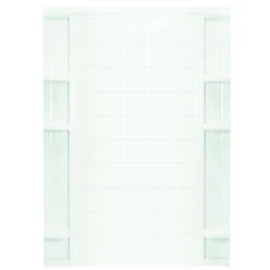 STERLING 72132100-0 Ensemble Shower Back Wall, 72-1/2 In L, 60 In W, Vikrell, High-Gloss, Alcove Installation, White
